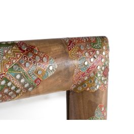 GINER Y COLOMER Espejo Madera de Mango con Mosaicos Artesanales Multicolor 98x38 cm