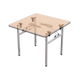 PATAS DE MESA Flexo.3 H710 Bastidor Plegable Apilable, Cromo, Altura 710mm, para Tablero de Mesa de 700x800mm Mínimo