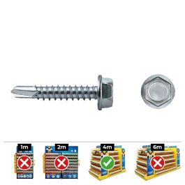 Celo Tornillo punta broca hexagonal Ø3,5x19mm zincado Caja 500 unid. Ref Din 7504k Precio: 15.49999957. SKU: S7908997
