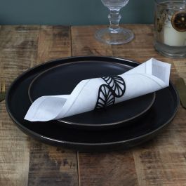 Home Deco Factory Juego de 4 Servilleteros Lounge Hojas 5x4 cm