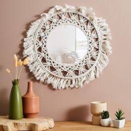 Espejo Boho Home Deco Factory diámetro 55 cm Espejo Boho Home Deco Factory diámetro 55 cm
