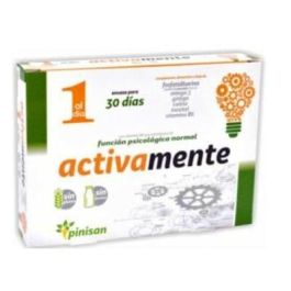 PINISAN Activamente 30 Cápsulas | Mejora Función Psicológica, Memoria y Reduce Fatiga con Ginkgo, Omega 3, Vitaminas Precio: 14.4999998. SKU: B16DFCFDKT