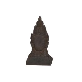 DKD Home Decor Sujetalibros Oriental Buda Resina Marron Oscuro 11 x 28 x 15 cm Set de 2