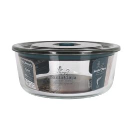 Inde Fuente Redonda con Tapa Hermética y Válvula, 850 ml Santa Cl, 15.6 x 6.8 x 15.6 cm (4 Unidades)