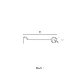 2 aldabillas doble hembrilla 50 mm zinc