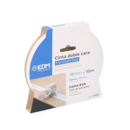 Edm Cinta doble cara 10 m x 18 mm goma eva extra fuerte blanco