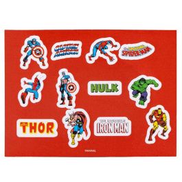 Marvel Set Papelería Coloreable Vengadores Avengers: Cuadernos A4 y A5, 5 Lápices Colores y Pegatinas