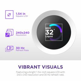 Nzxt RL-KR360-W2 Kraken Plus 360 RGB Refrigeración Líquida con Pantalla Personalizable de 1,54" y Ventiladores RGB - Blanco