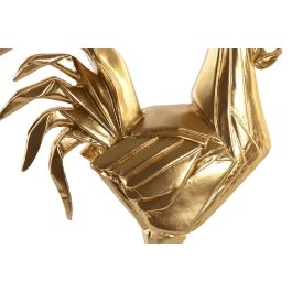 DKD Home Decor Figura Gallo Resina Blanco Dorado 9.5 x 20.7 x 16 cm (4 Unidades)