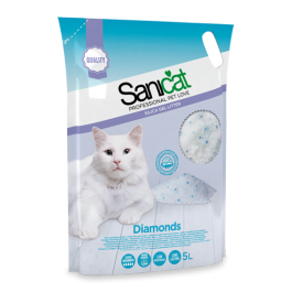 Sanicat Arena Aglomerante Diamonds Control de Olores, Ligera y con Poca Polvo, 7,5 L