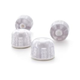 Rei Top Tope de Puerta Adhesivo Transparente ABS, 30x30x22mm, Autoadhesivo