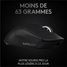 Ratón Gaming Inalámbrico Logitech PRO X Superlight/ Batería recargable/ Hasta 25600 DPI/ Negro