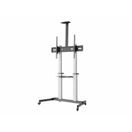 Equip Soporte de Suelo con Ruedas, Soporte para Pantalla de 60 a 100 Pulgadas, Brazo Compatible VESA 200x200 a 1000x600 mm, Inclinación y Giro Ajustables, Negro
