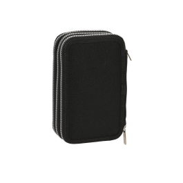 Estuche Escolar con Accesorios Safta Stone Negro 12.5 x 19.5 x 5.5 cm 36 Piezas