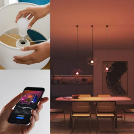 Philips Hue Essential Pack de 3 Bombillas LED A60 E27 8W Blanco y Color Inteligentes, AABQA92427