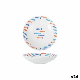 Plato Hondo La Mediterránea Peces 21 x 5,3 cm (24 Unidades) Precio: 63.50000019. SKU: B1D8NW4DC9