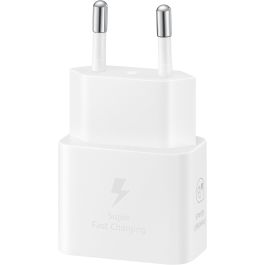 Samsung EP-2510XWEGEU Cargador USB Tipo C de 25W Carga Súper Rápida GaN Blanco