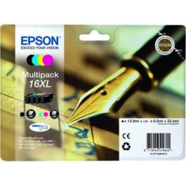 Epson Tinta Durabrite Ultra Ink Cartucho Cuatricolor - Nº16XL Pack 4 Colores