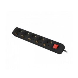 Lanberg PS1-05F-0300-BK Base Múltiple 5 Salidas AC Tipo F, 3m Cable, Interior, Negro, 2500W