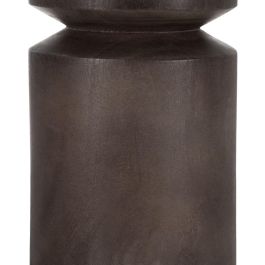 Base Lámpara Mesa Marrón Madera de Mango 12 X 12 X 25 cm