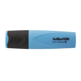 Artline EK-690 Rotulador Fluorescente Eco Green, Punta Biselada 1-4 mm, Azul