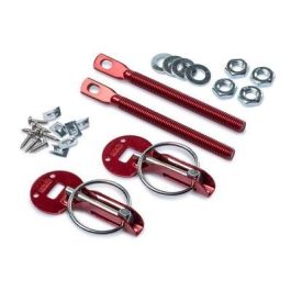 Sparco SP01606AR Pareja Cierres Seguridad Capó Punzón Aluminio Anodizado Rojo Universal con Clavija y Muelle Sparco SP01606AR Pareja Cierres Seguridad Capó Punzón Aluminio Anodizado Rojo Universal con Clavija y Muelle