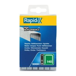 Rapid Grapas 140/06 mm alambre plano para aislamiento y bricolaje - Caja de 5000 unidades (40303088)