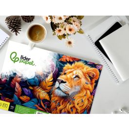 Bloc Dibujo Liderpapel Lineal Espiral 460x325 mm 20 Hojas 180 gr-M2 Con Recuadro Perforado