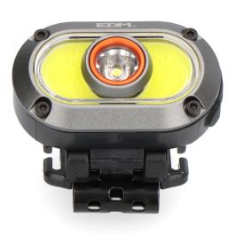 Edm Linterna Frontal LED de Aluminio Recargable USB-C, Luz Spot 500 Lúmenes (7W) y COB 200 Lúmenes (5W), IP44 con Múltiples Modos