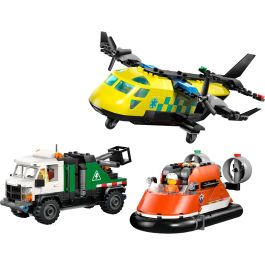 LEGO City Avión, Camión Técnico Y Aerodeslizador 60505 Juego de Construcción Infantil con Vehículos de Emergencia y Minifiguras