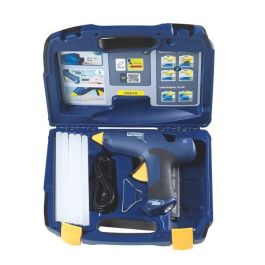 Rapid CG270 Pistola de pegamento inalámbrica con 7 minutos de autonomía, versátil para interiores y exteriores, incluye 10 barras de cola Rapid CG270 Pistola de pegamento inalámbrica con 7 minutos de autonomía, versátil para interiores y exteriores, incluye 10 barras de cola