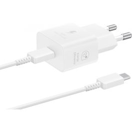 Samsung EP-2510XWEGEU Cargador USB Tipo C de 25W Carga Súper Rápida GaN Blanco