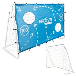 Aktive Portería de Fútbol de Metal con Lona de Entrenamiento 182x91x122cm