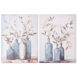 DKD Home Decor Cuadro Oriental Decorativo Lienzo y Abeto Azul Beige 80 cm Alto x 60 cm Ancho (Set 2 Unidades) Diseño Jarrones Surtido Precio: 46.49999992. SKU: B1BR4YVFTG