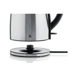WMF Stelio 0413010012 Hervidor de Agua 1.2 L 2400 W Negro y Acero Inoxidable con Filtro Antical, Apagado Automático y Base Giratoria 360°