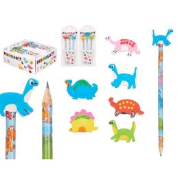 Set 3 Lapiceros Con Goma Dinosaurios Surtidos Pincello 11X26CM (32 Unidades) Precio: 30.59000032. SKU: B15EZHBJSA