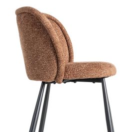 Silla Jaspeado Ocre Tejido-Metal 56 X 56 X 78 cm