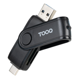 TOOQ Lector de Tarjetas TQR-3003B con Doble Ranura SD/TF, USB-C 2.0 y USB-A 3.0, Negro Precio: 9.5000004. SKU: B1E6E59GMK
