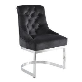 Silla Moderno DKD Home Decor Negro Plateado 58 x 93 x 60 cm Precio: 179.49999947. SKU: S3034273