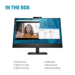HP Monitor de Conferencia M27m 68.6 cm (27 Pulgadas) Full HD con Cámara Incorporada y Altavoces, HDMI, DisplayPort, USB-C