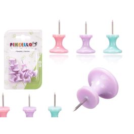 Chinchetas Pincello 10 unidades, surtido colores, 8x12.5x2.5 cm (48 Unidades) Precio: 28.69000024. SKU: B14MH6M4WT