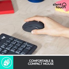 Logitech MK295 Combo Teclado y Ratón Inalámbrico Silencioso SilentTouch, Diseño Antiderrames, Disposición Inglesa