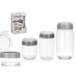 Set 3 Bote Tapa Gris 425 660 1000Ml Vivalto 18X26CM (6 Unidades) Precio: 34.59000017. SKU: B13MZEPM58