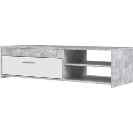 PILVI Mueble de Televisión Moderno Hormigón Blanco y Gris Claro Ancho 120 cm Profundidad 42,1 cm Alto 31,8 cm Precio: 86.49999963. SKU: S7176809