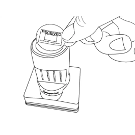 X'stamper Sello Personalizable con Fechador Color Negro 34x54 mm Q82