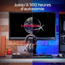 HP HyperX Cloud Alpha Wireless Gaming Headset, Auriculares Inalámbricos para Juego con Micrófono, Batería 300h, Negro-Rojo