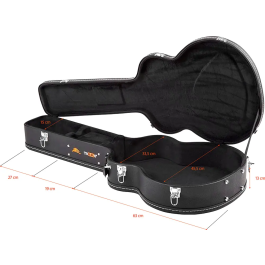 Tobago Estuche Guitarra Acústica Jumbo Piel Sintética Interior Felpa