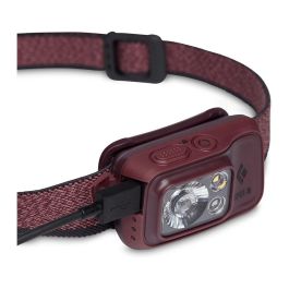 Black Diamond Spot 400-R Frontal Recargable 400 Lúmenes, Color Burdeos, Resistente al Agua IP67