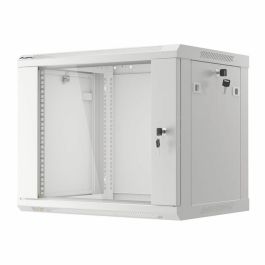 Lanberg WF01-6409-10S Armario Rack Bastidor de Pared de 9U con Carga Máxima de 60 kg, Color Gris