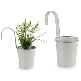 Maceta Para Colgar Blanca Filo Plata Ibergarden 24X27CM (24 Unidades) Precio: 45.50000026. SKU: B1BA4TT2LS